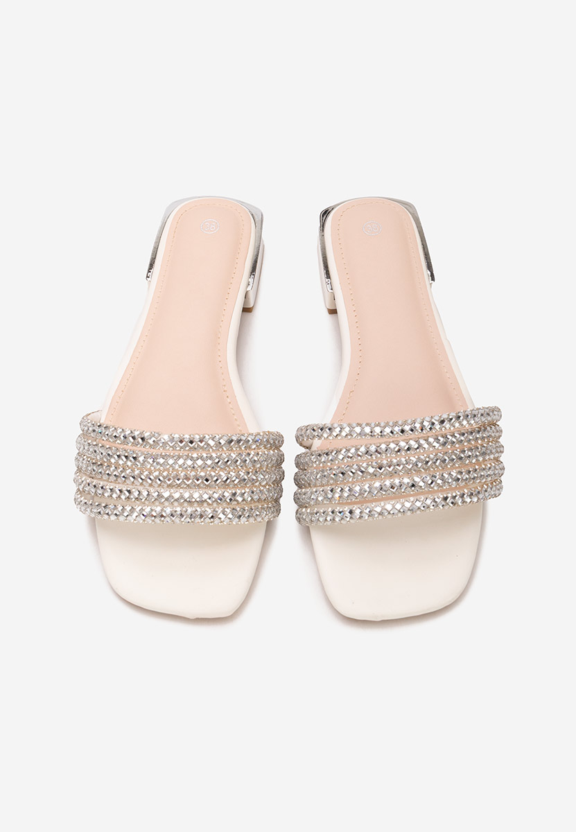 Papuci dama Emiko albi