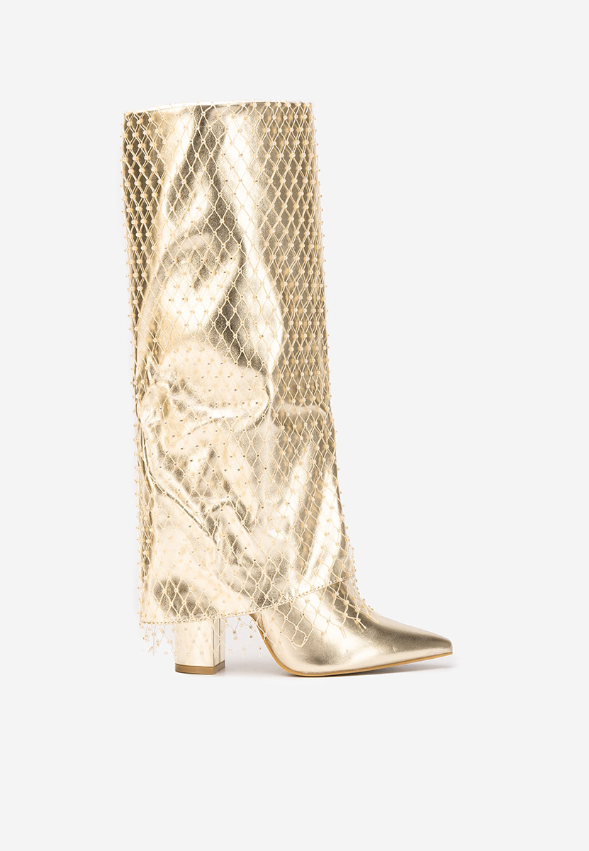 Cizme inalte dama Naelia aurii