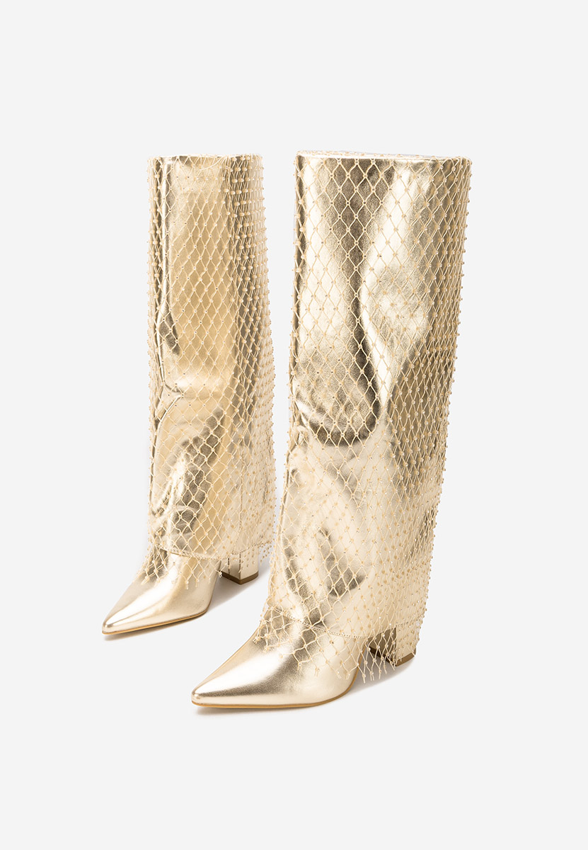 Cizme inalte dama Naelia aurii