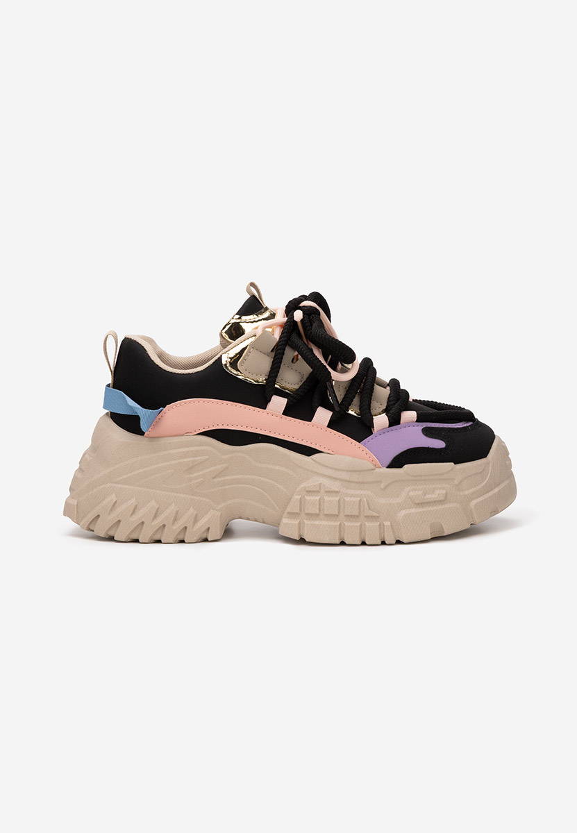 Sneakers cu platforma Elvora negri