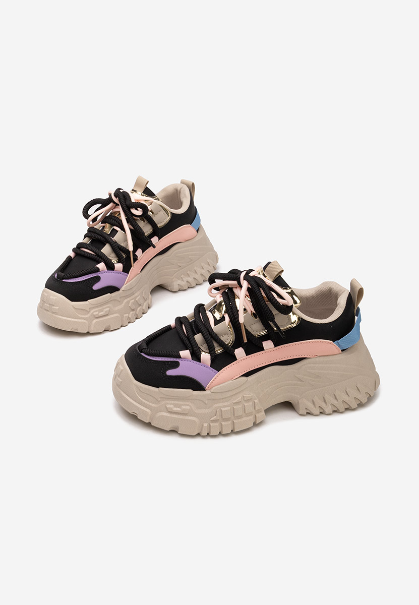 Sneakers cu platforma Elvora negri