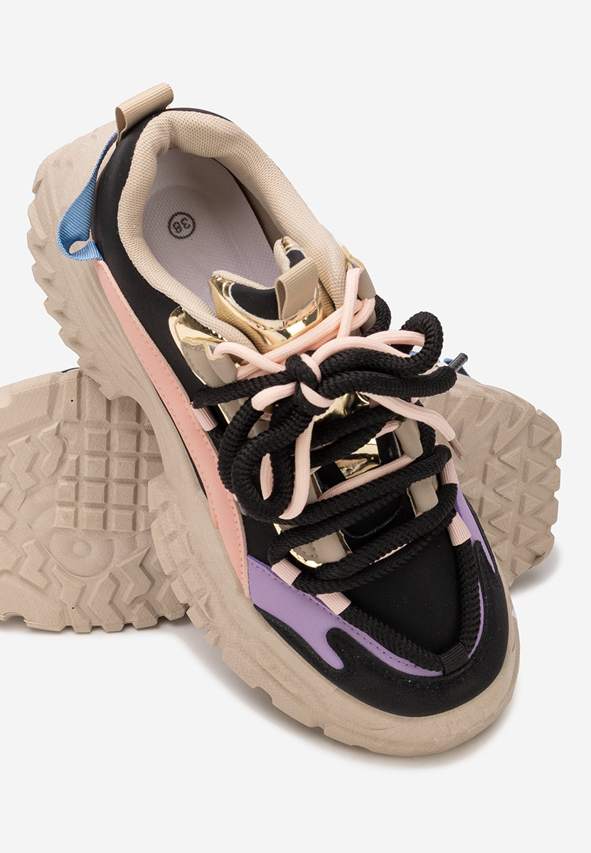 Sneakers cu platforma Elvora negri