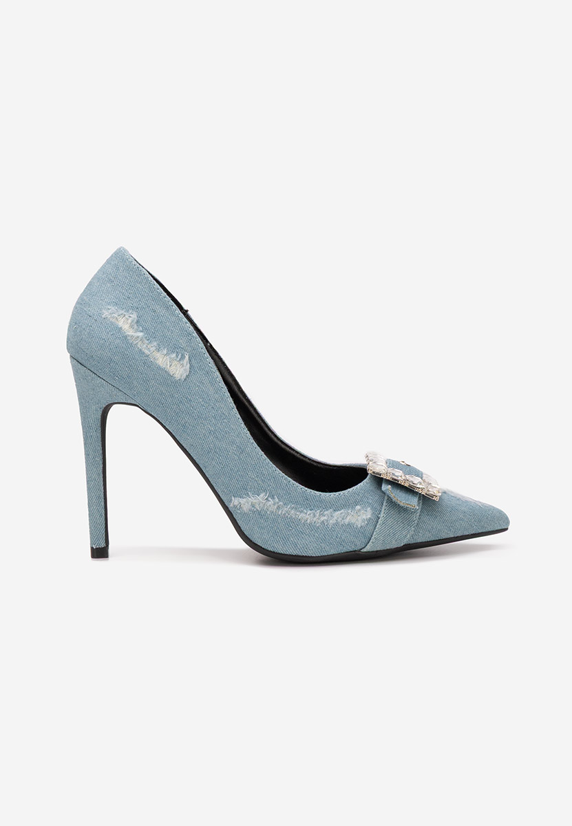 Pantofi stiletto Calrisa denim