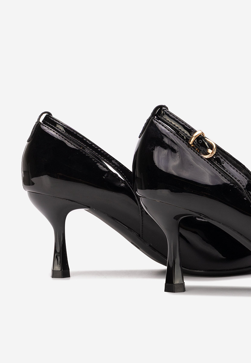 Pantofi cu toc subtire Morenia negri