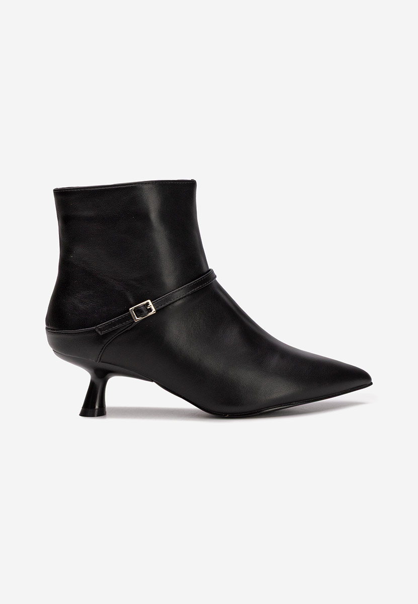Botine cu toc subtire Ovoria negre
