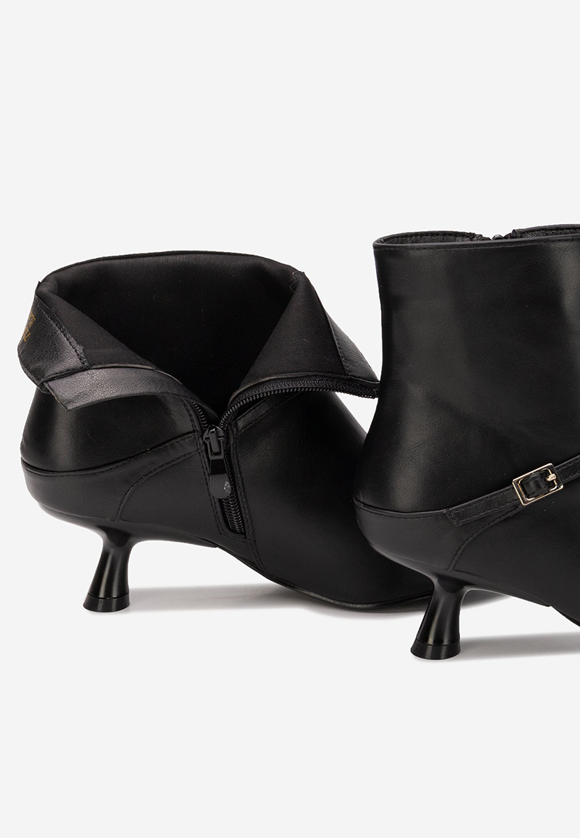Botine cu toc subtire Ovoria negre