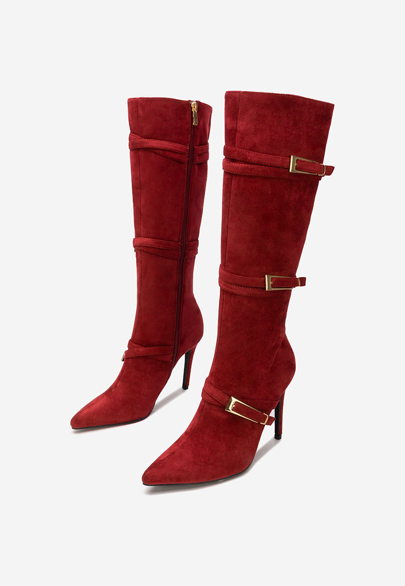 Cizme cu toc subtire Ernesia grena