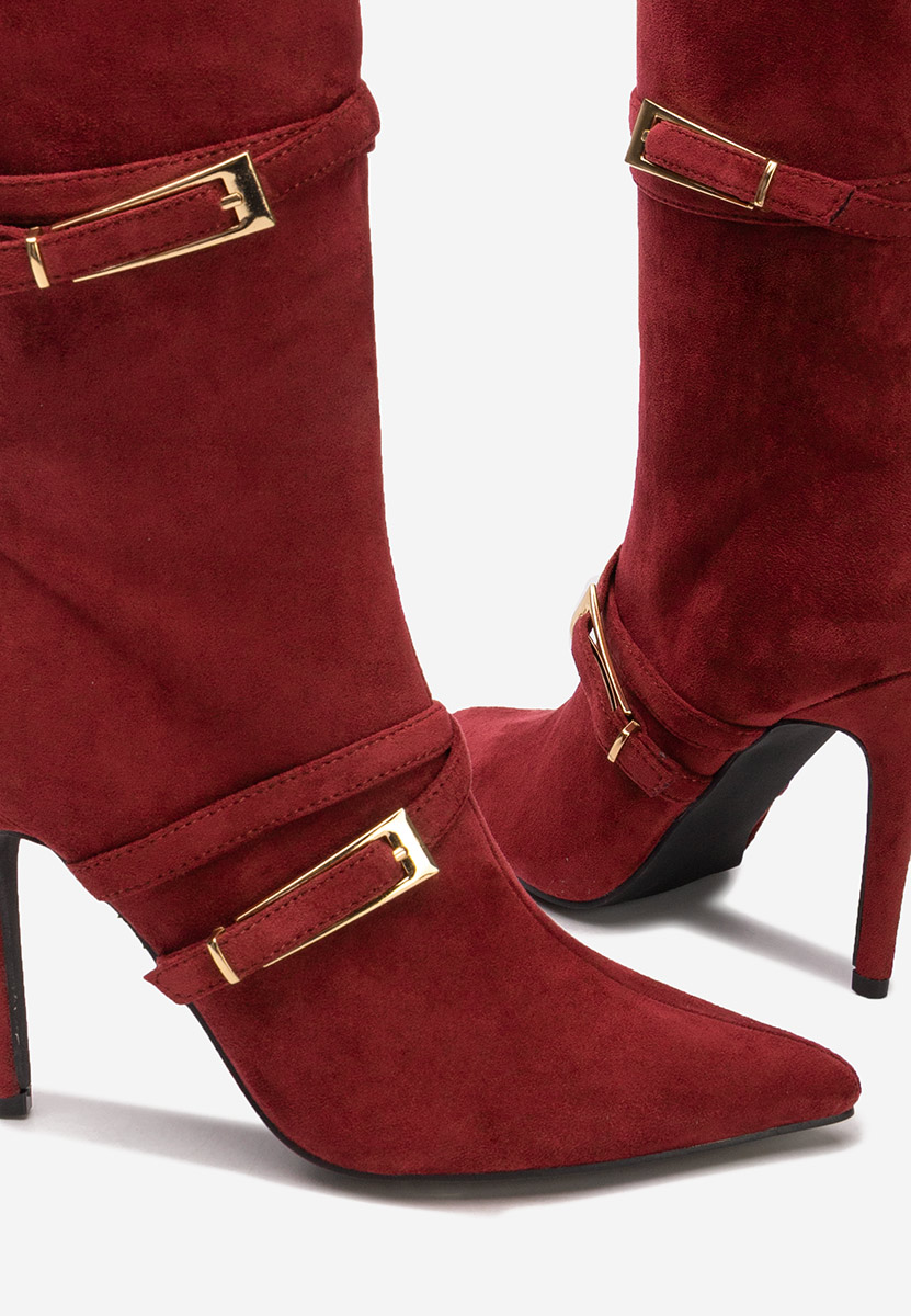 Cizme cu toc subtire Ernesia grena