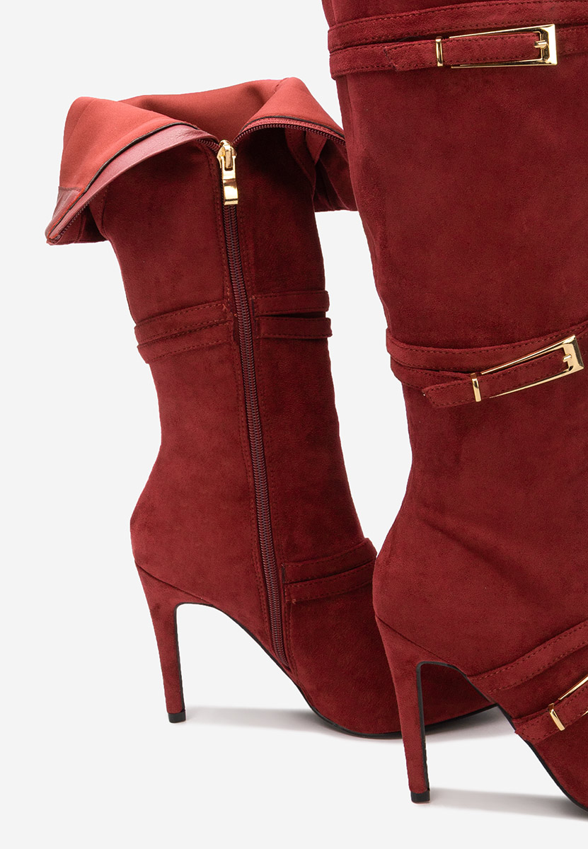 Cizme cu toc subtire Ernesia grena