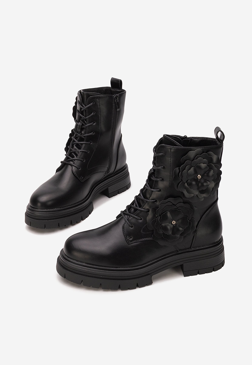 Ghete cu talpa groasa Penda negre