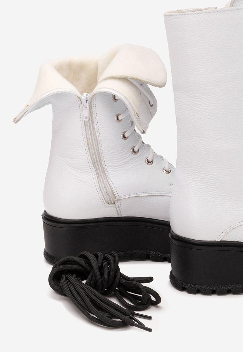 Ghete dama piele Sorelia albe