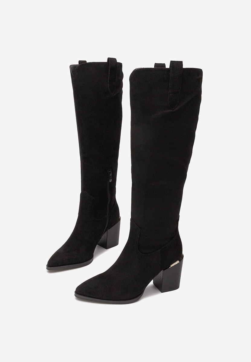 Cizme cu toc gros Jasaria negre