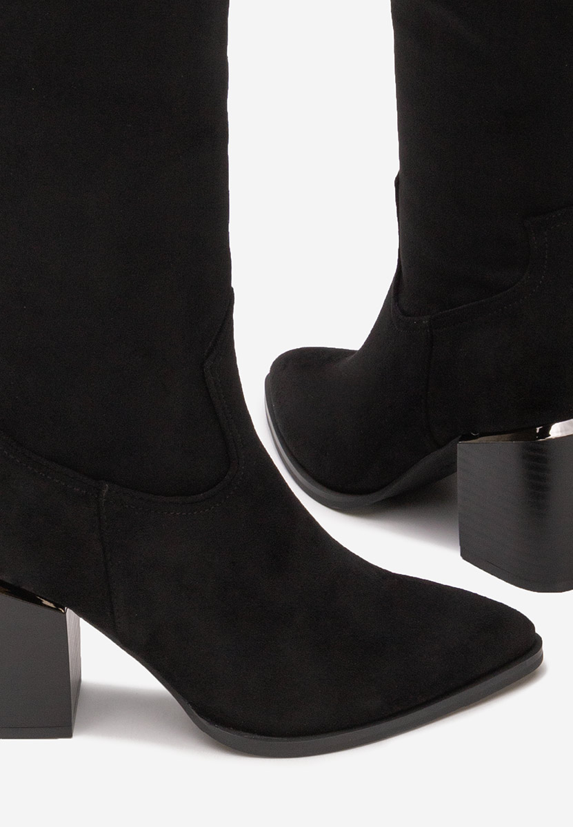 Cizme cu toc gros Jasaria negre