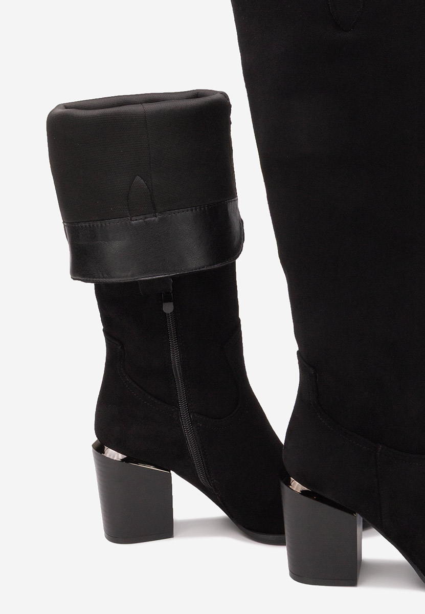 Cizme cu toc gros Jasaria negre