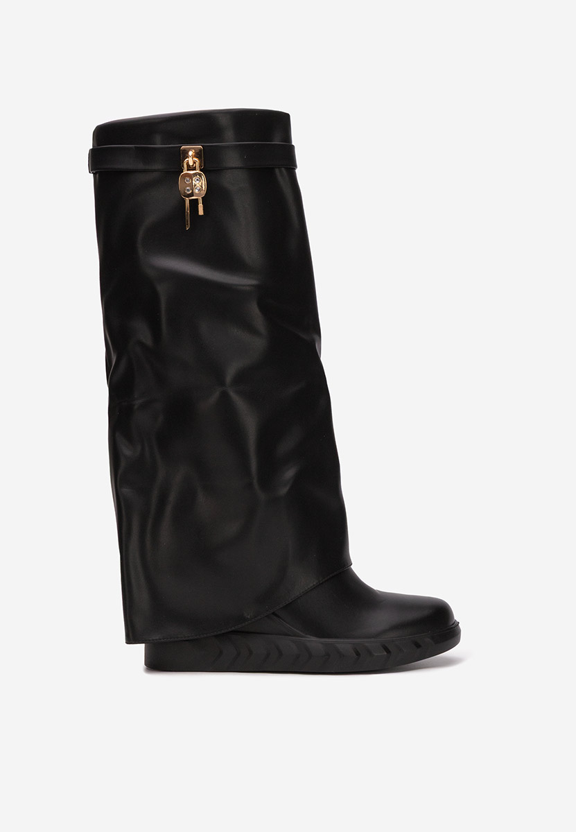 Cizme cu platforma ascunsa negre Ipira