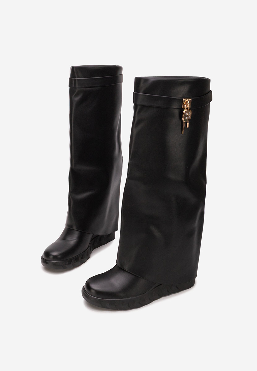 Cizme cu platforma ascunsa negre Ipira