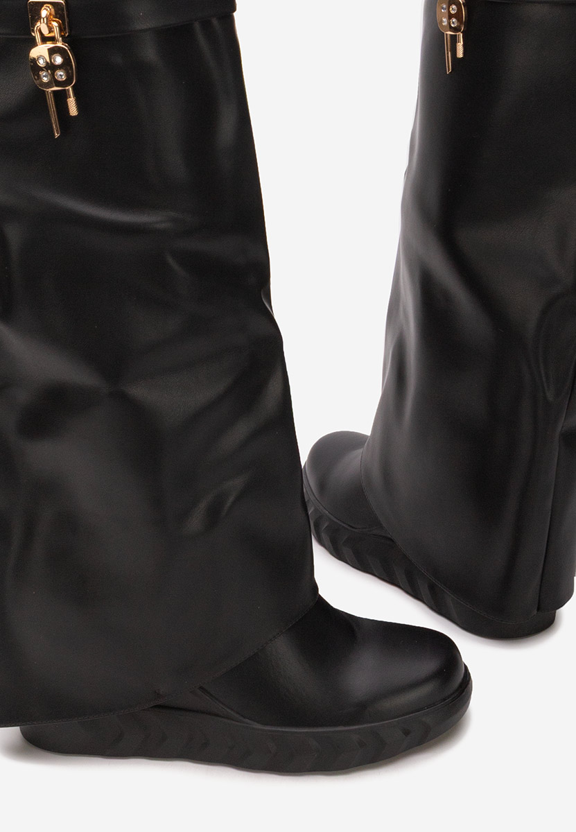 Cizme cu platforma ascunsa negre Ipira