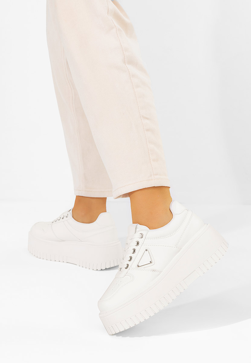 Sneakers cu platformă Madaline albi