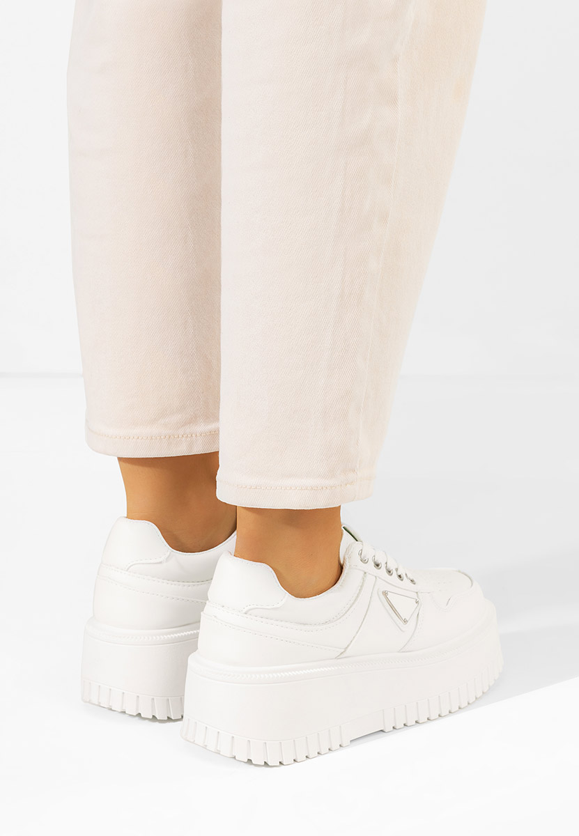 Sneakers cu platformă Madaline albi