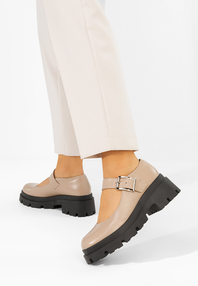 Pantofi cu platformă Masovia bej