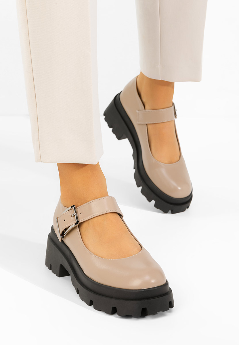 Pantofi cu platformă Masovia bej