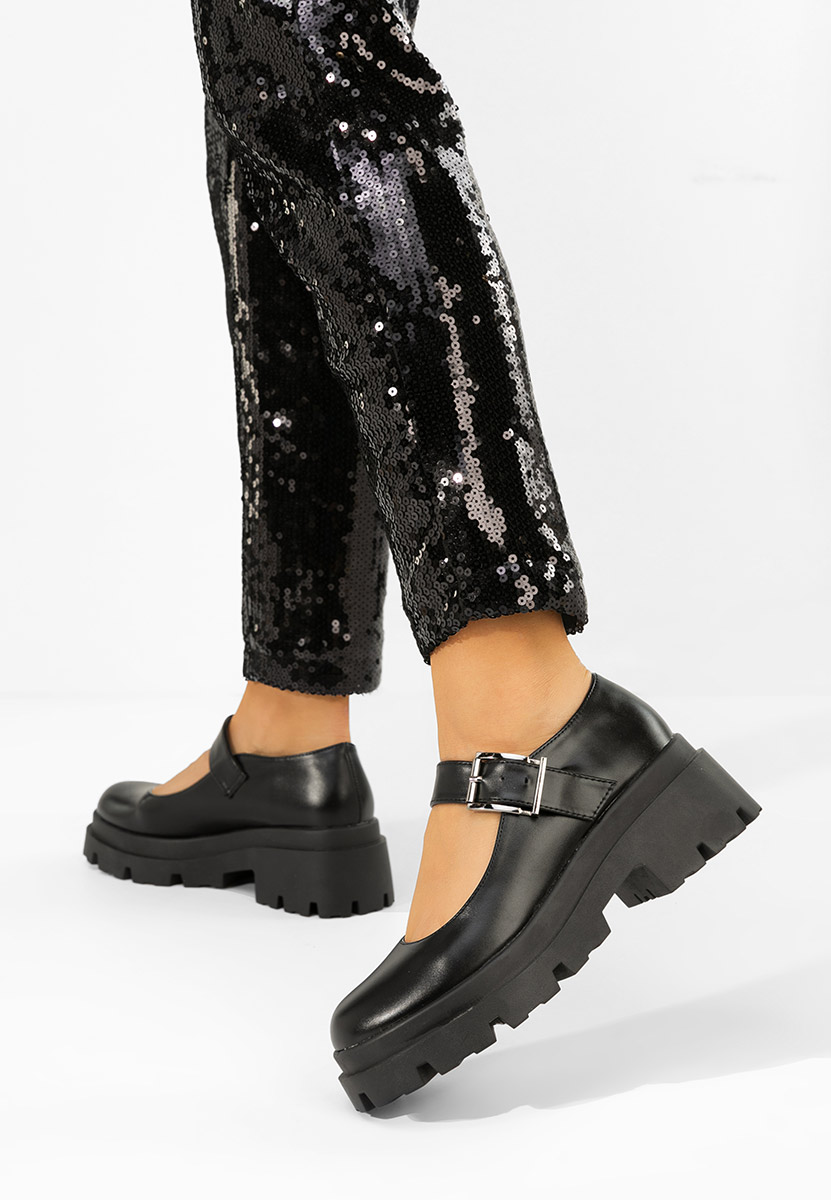 Pantofi cu platformă Masovia negri
