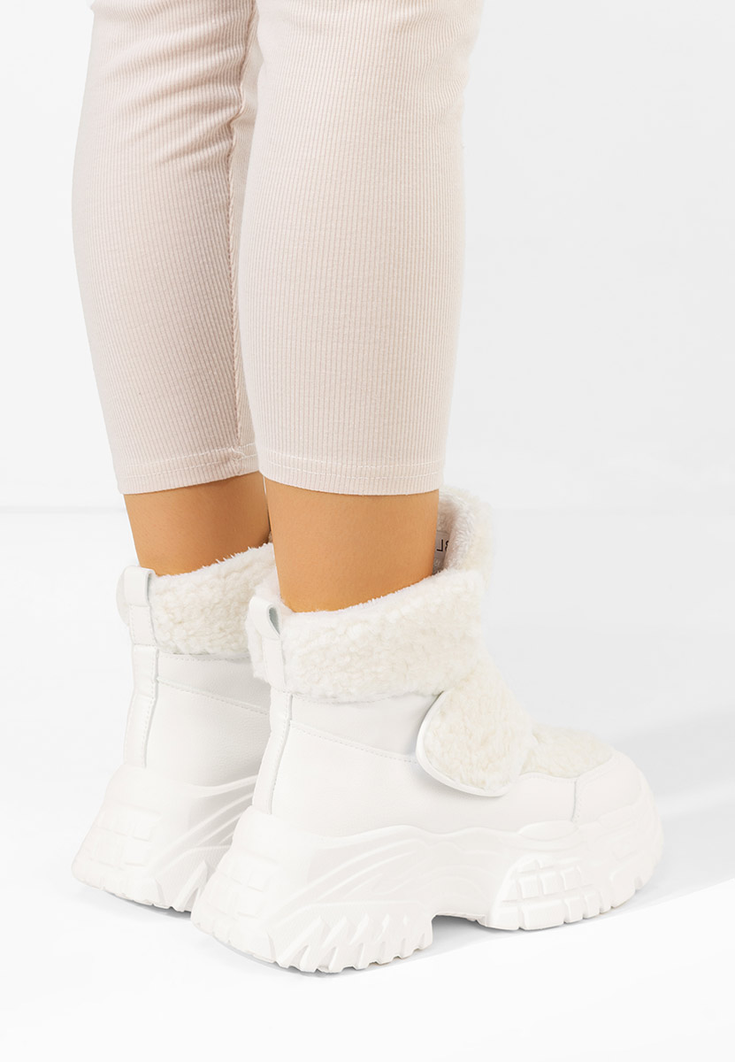 Sneakers dama imblaniti Comino albi