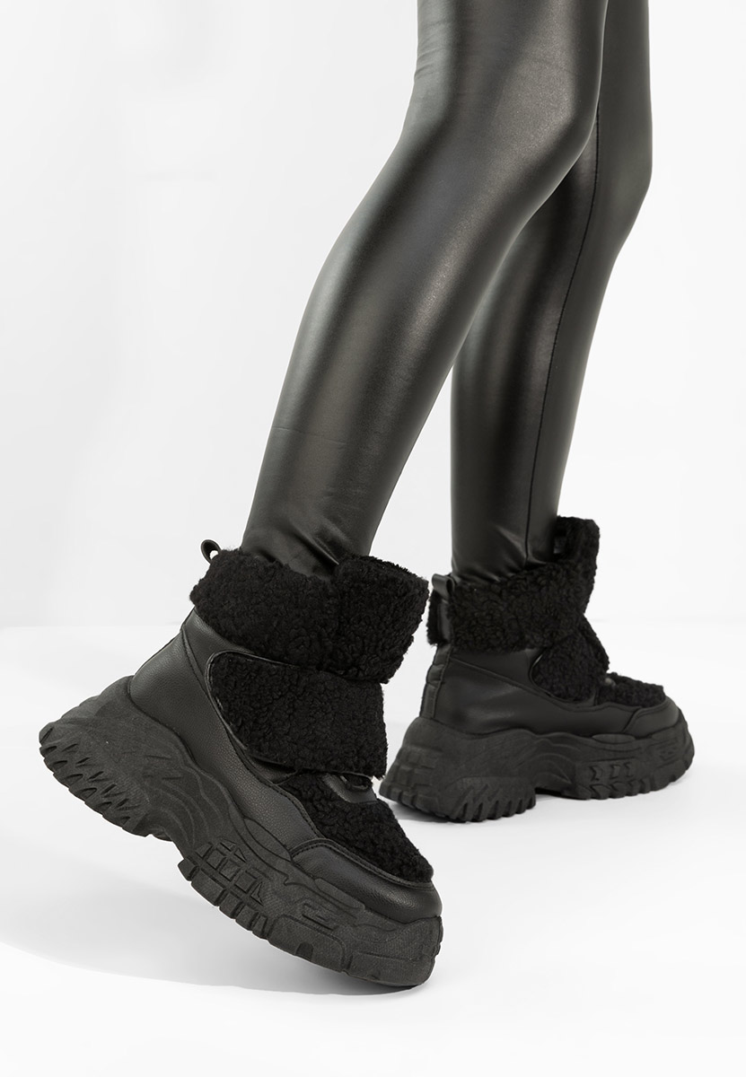 Sneakers dama imblaniti Comino negri