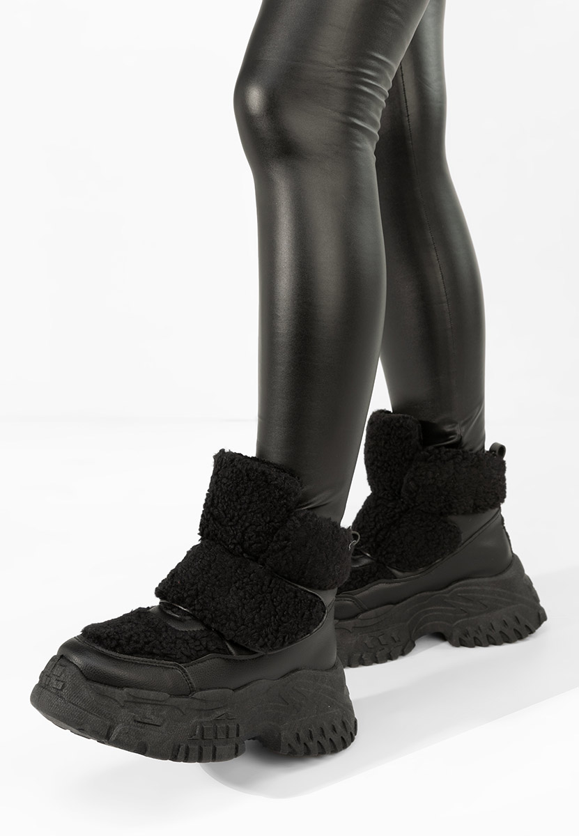 Sneakers dama imblaniti Comino negri