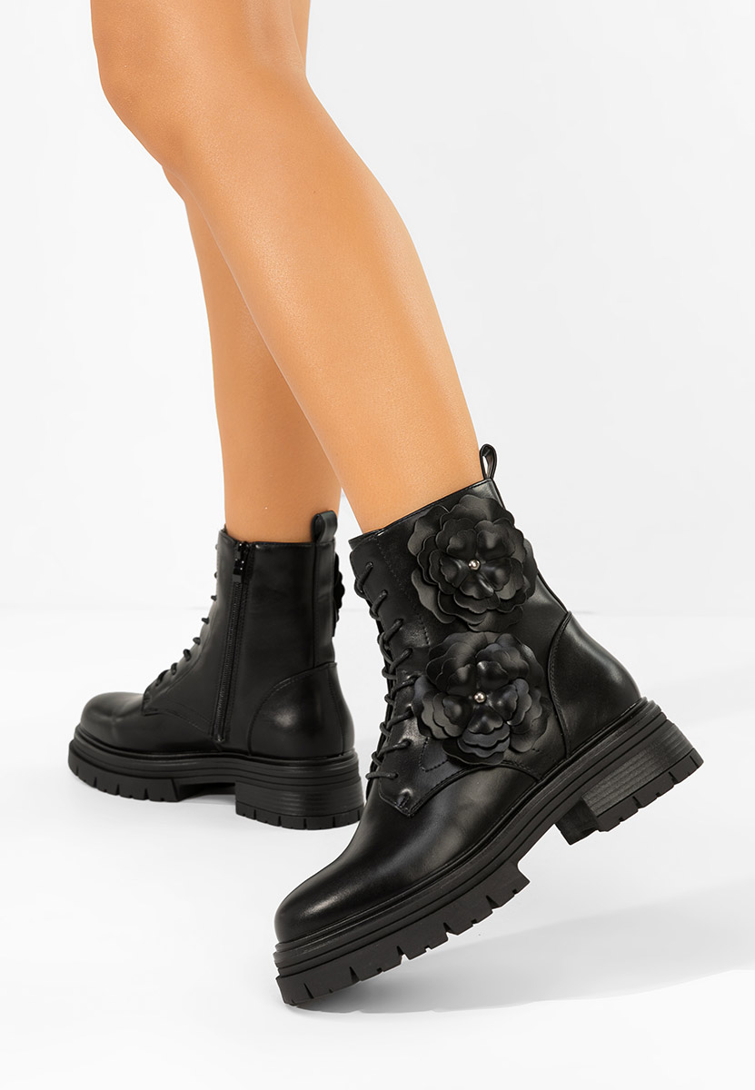 Ghete cu talpa groasa Penda negre