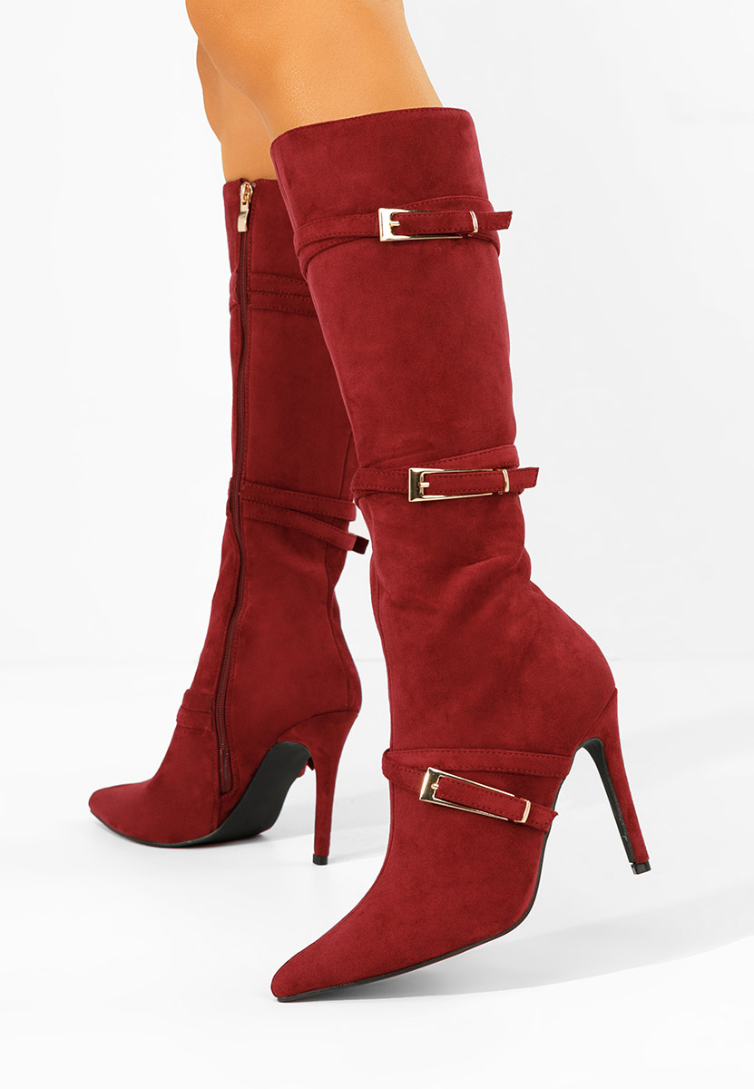 Cizme cu toc subtire Ernesia grena