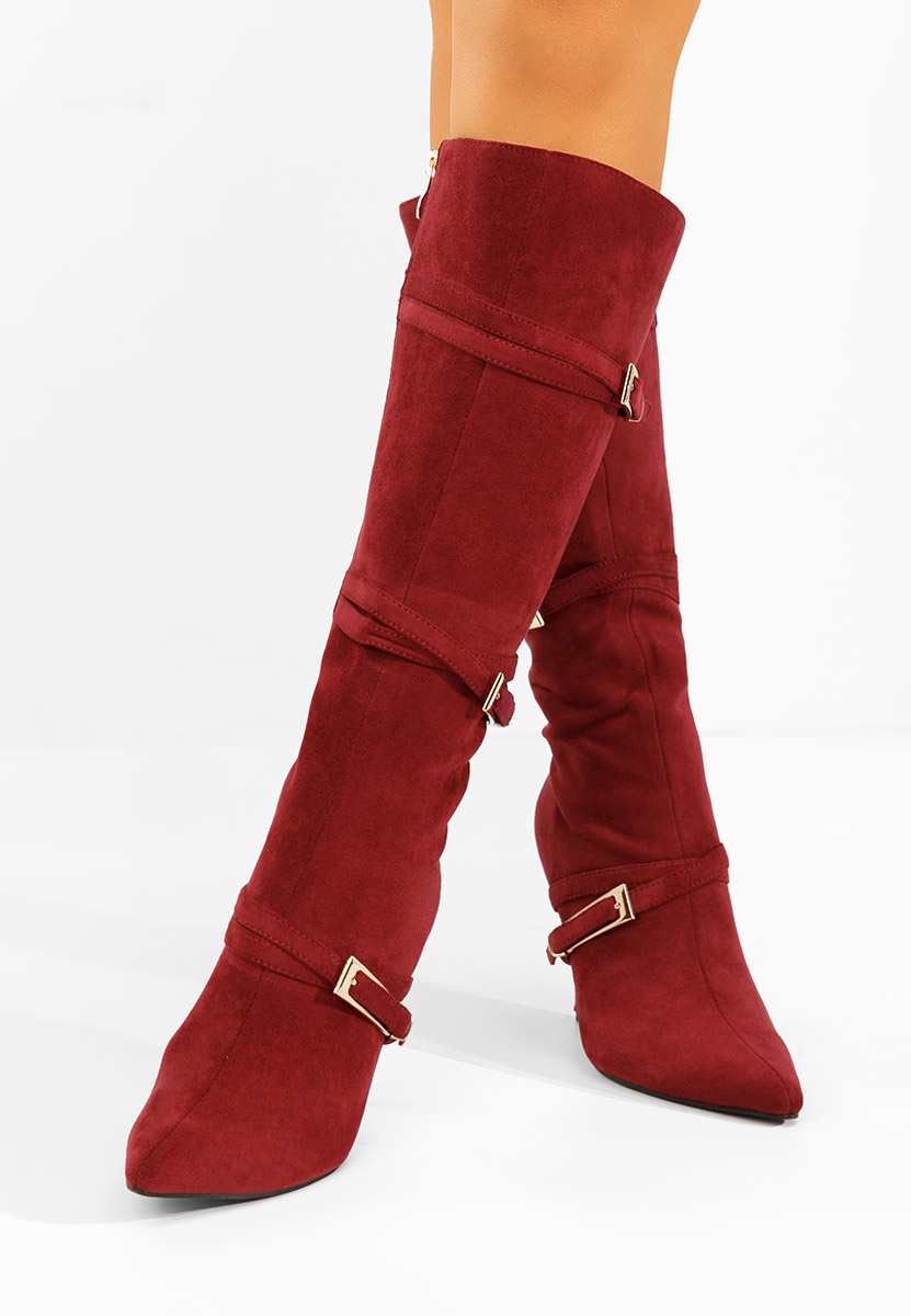 Cizme cu toc subtire Ernesia grena