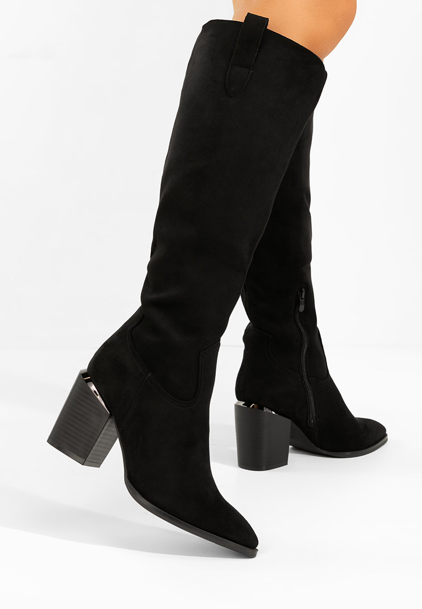 Cizme cu toc gros Jasaria negre