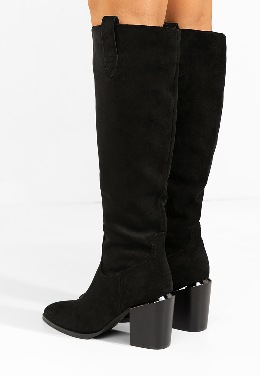 Cizme cu toc gros Jasaria negre