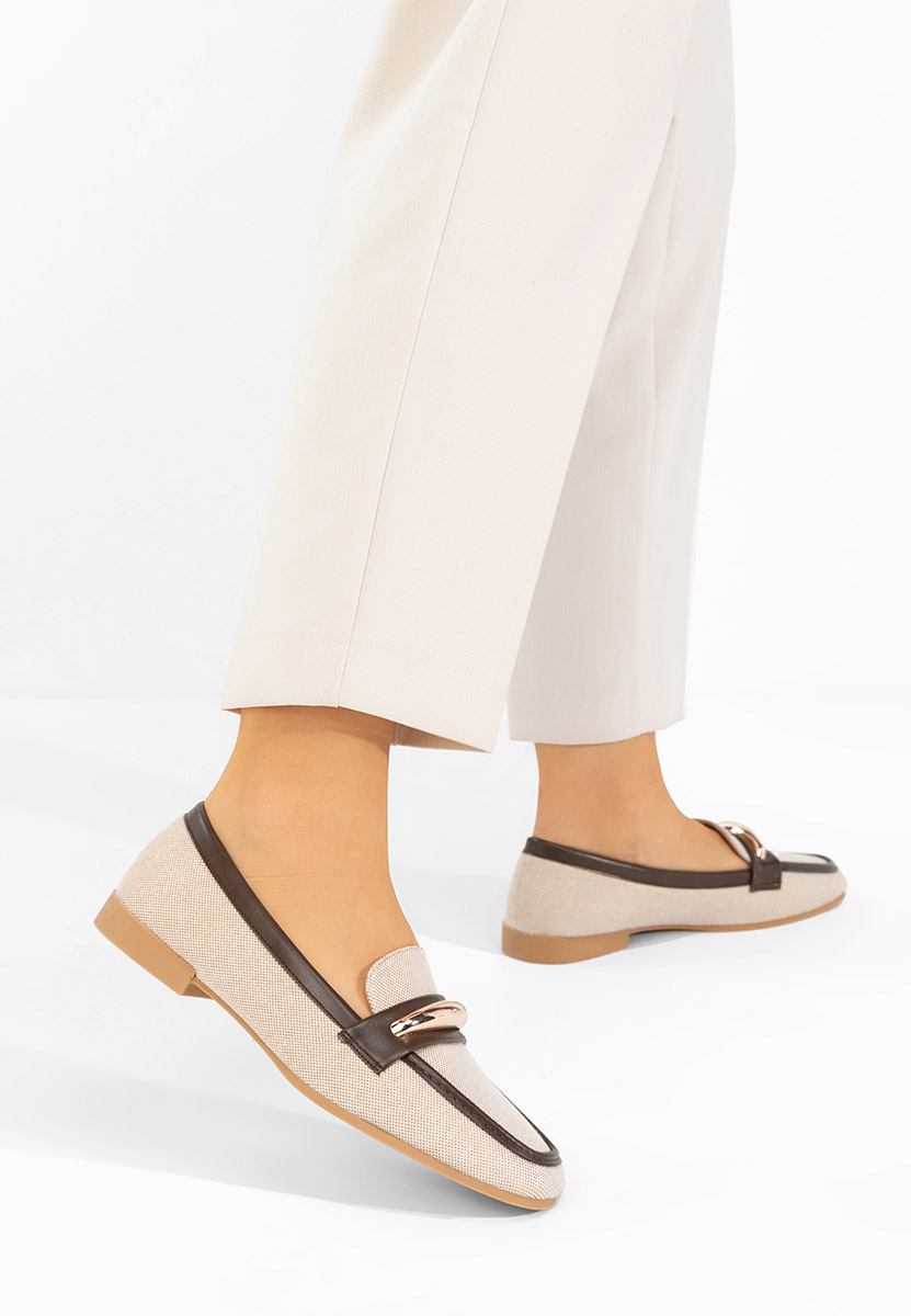 Mocasini dama Meliania bej