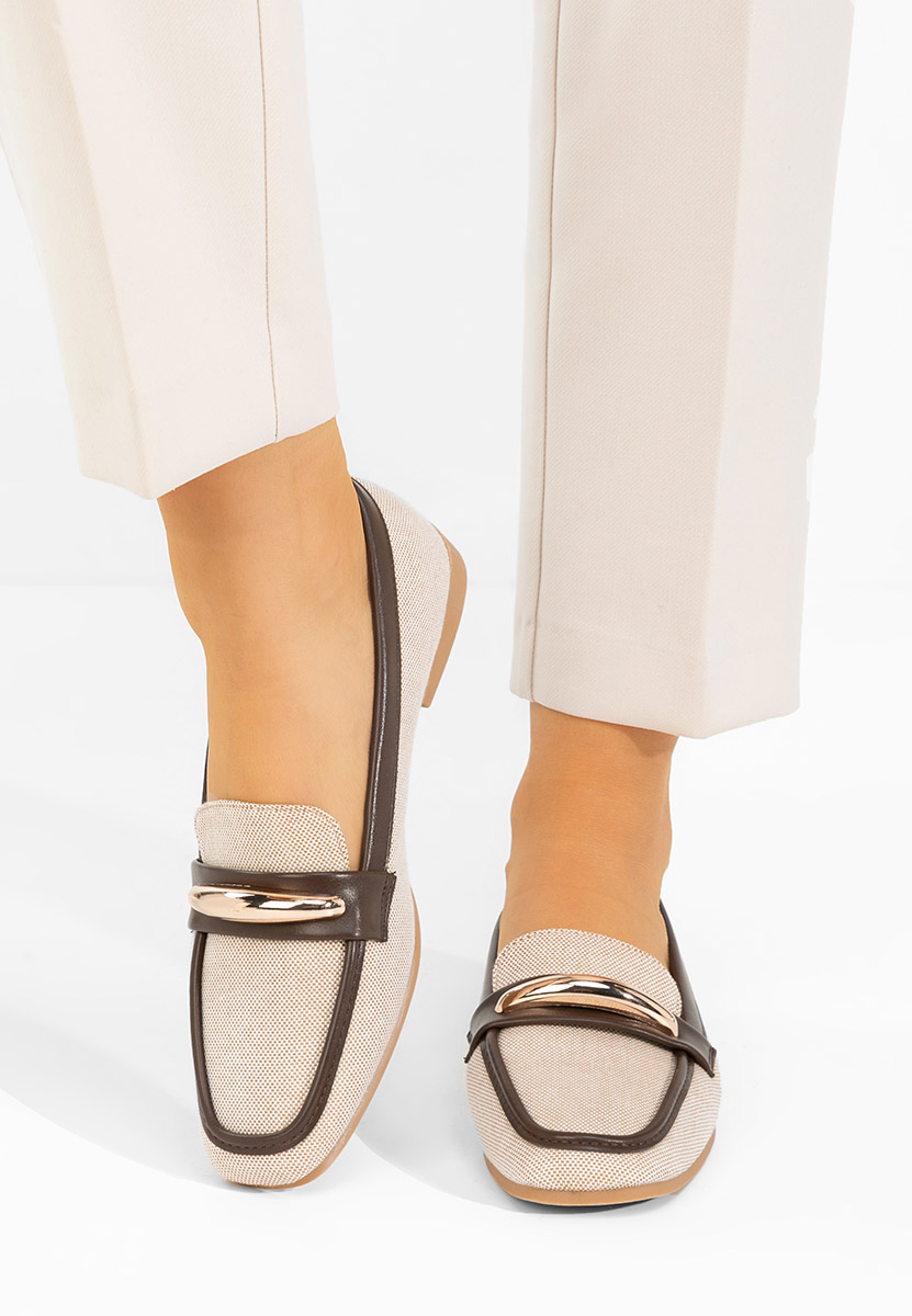 Mocasini dama Meliania bej