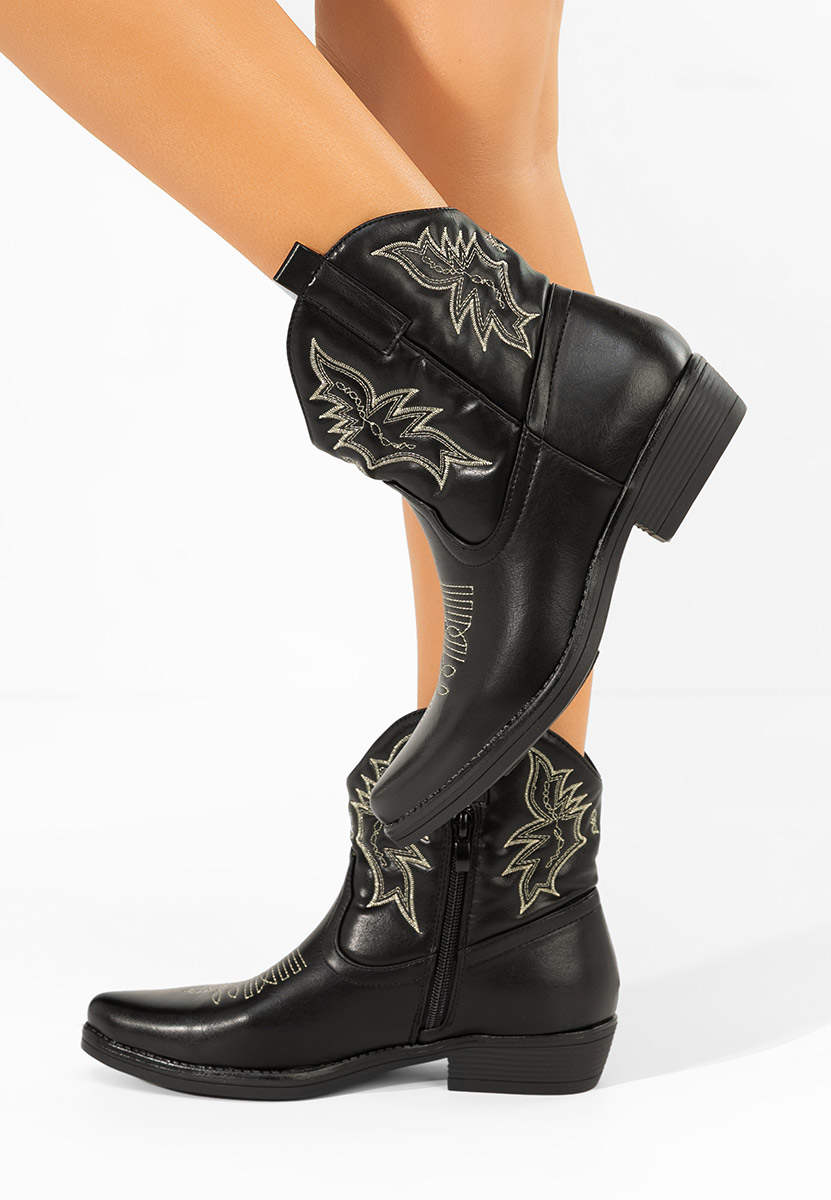 Cizme cowboy dama Celvorina V2 negre