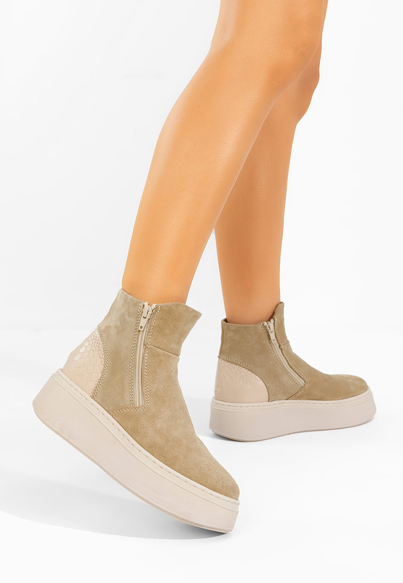 Ghete dama piele Andiora bej