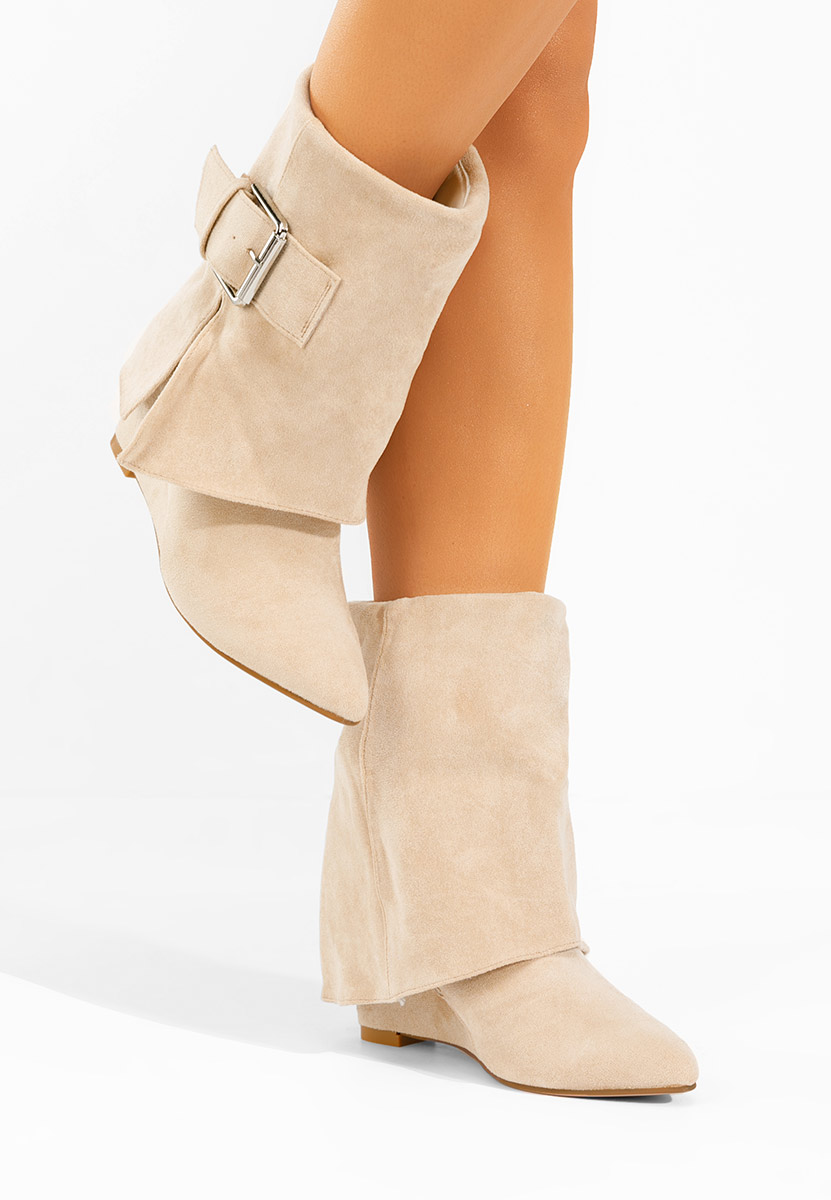 Botine cu platforma Irinea bej