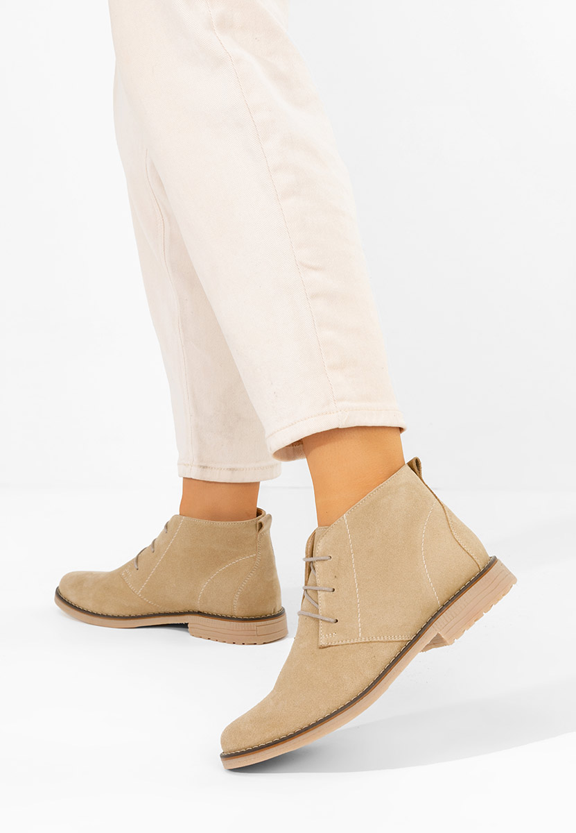 Ghete dama piele intoarsa Kalisa V5 bej