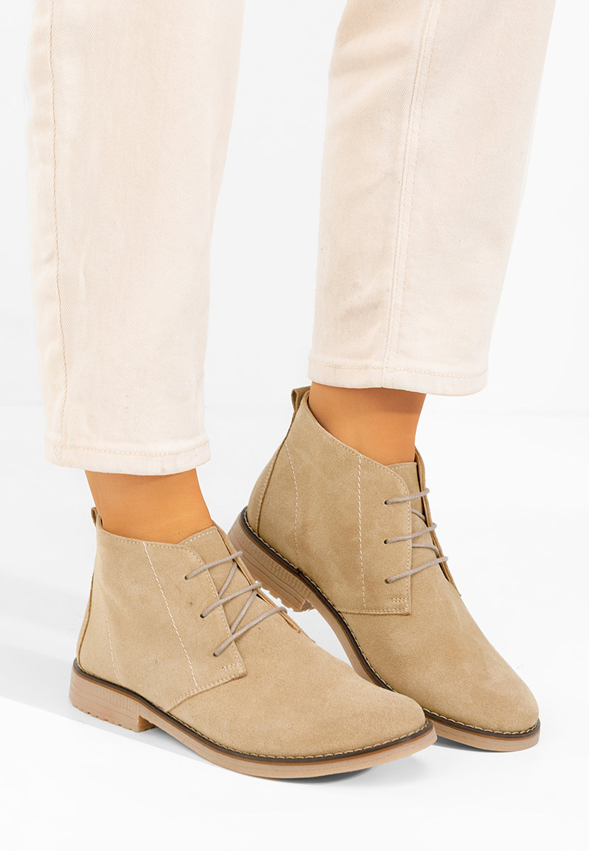 Ghete dama piele intoarsa Kalisa V5 bej