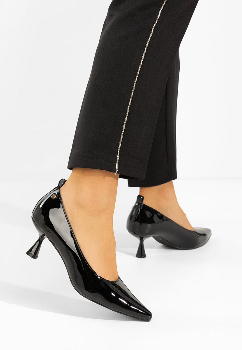Pantofi cu toc subtire Ovelira V2 negri