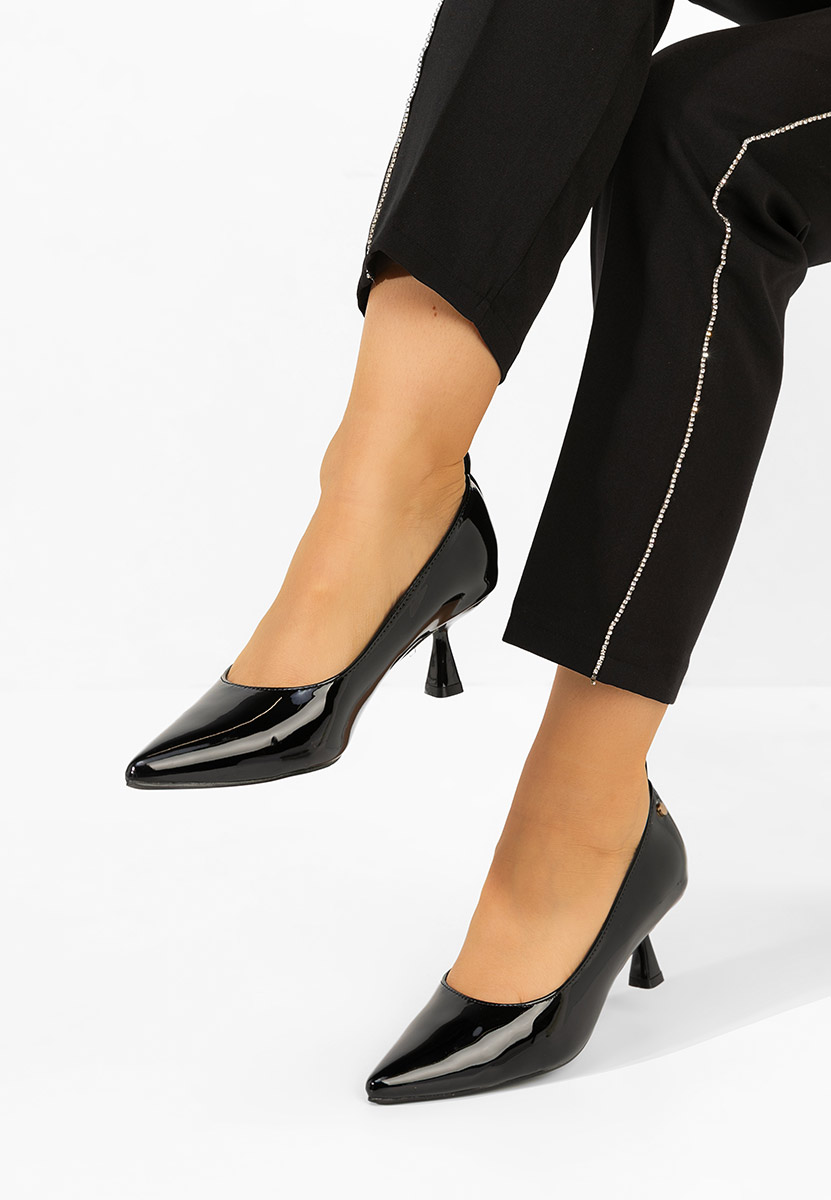 Pantofi cu toc subtire Ovelira V2 negri