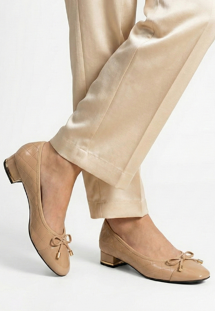 Pantofi cu toc mic Toya V2 bej