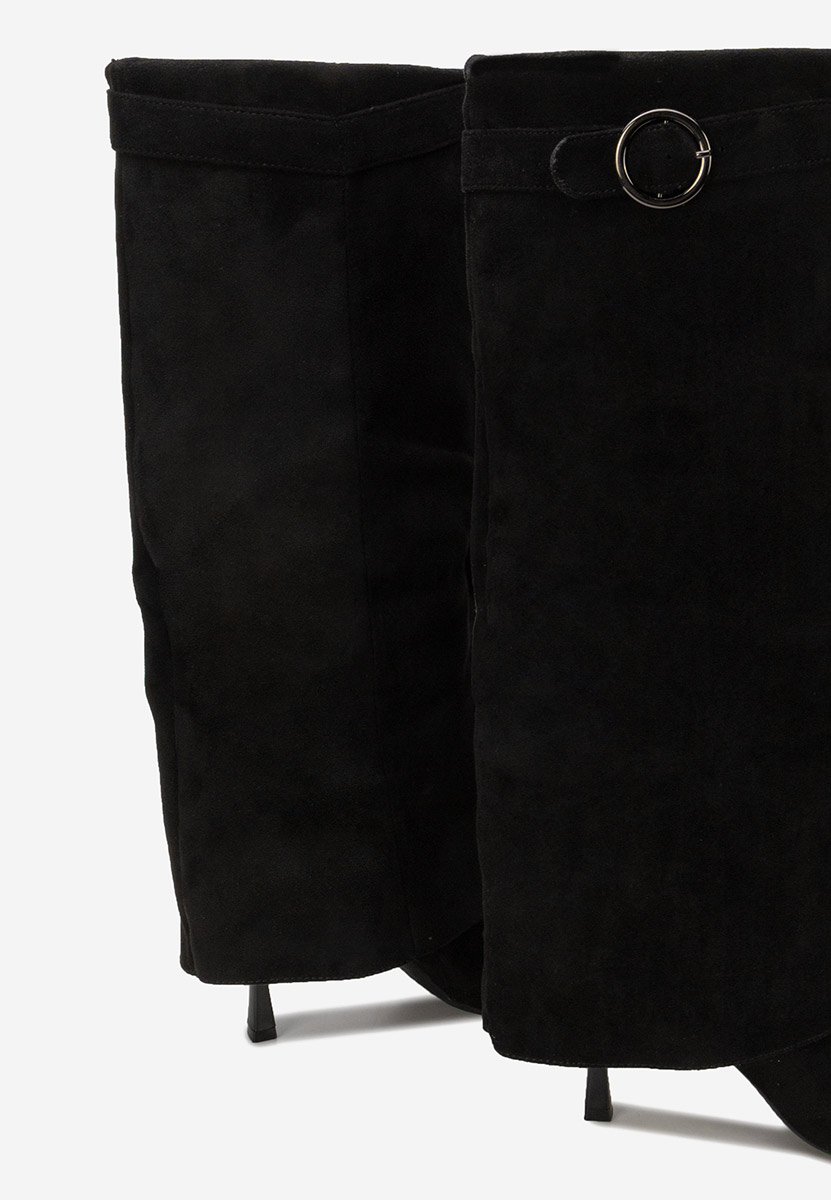 Cizme cu toc subtire Celsana negre