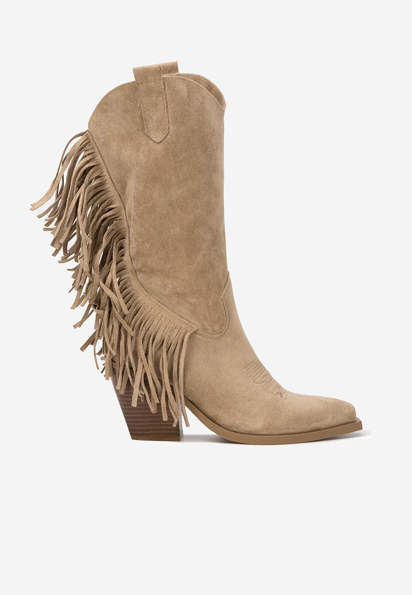 Cizme cowboy dama Givora kaki