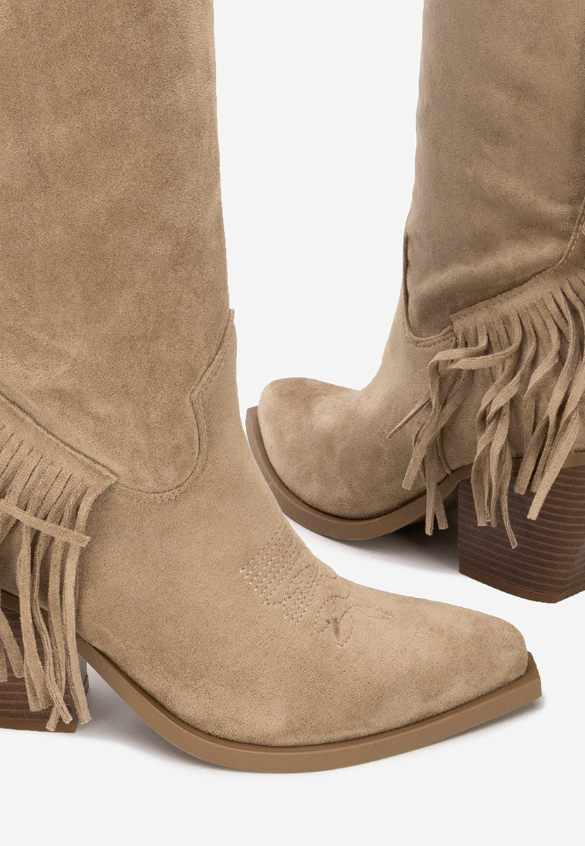 Cizme cowboy dama Givora kaki