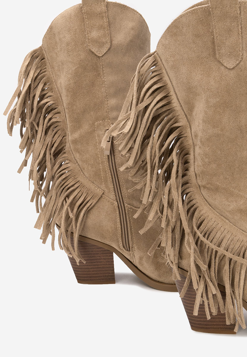 Cizme cowboy dama Givora kaki