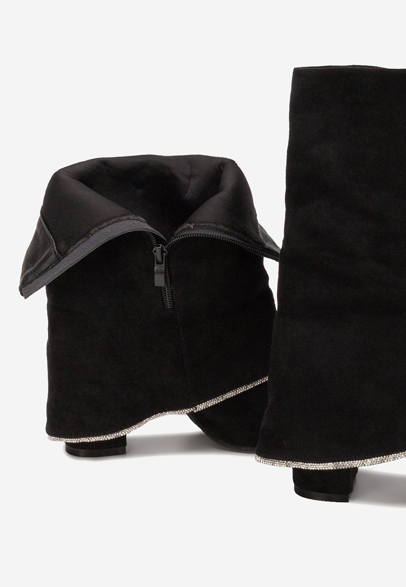 Cizme scurte cu toc Nelora negre