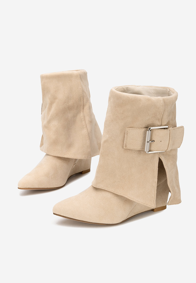 Botine cu platforma Irinea bej